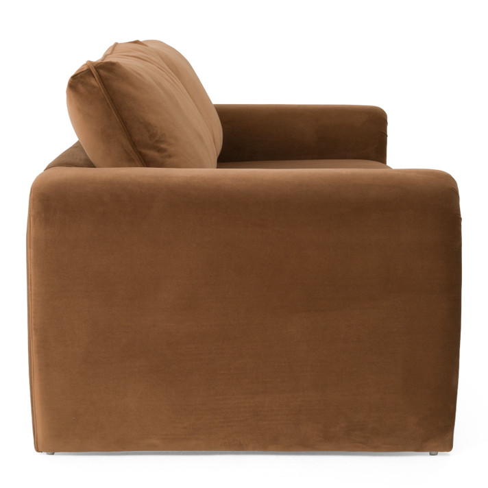 Luxor Brown Velvet Sofa