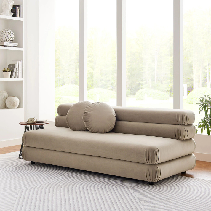 Josslyn Modular Performance Velvet Armless 2-Seater Sofa