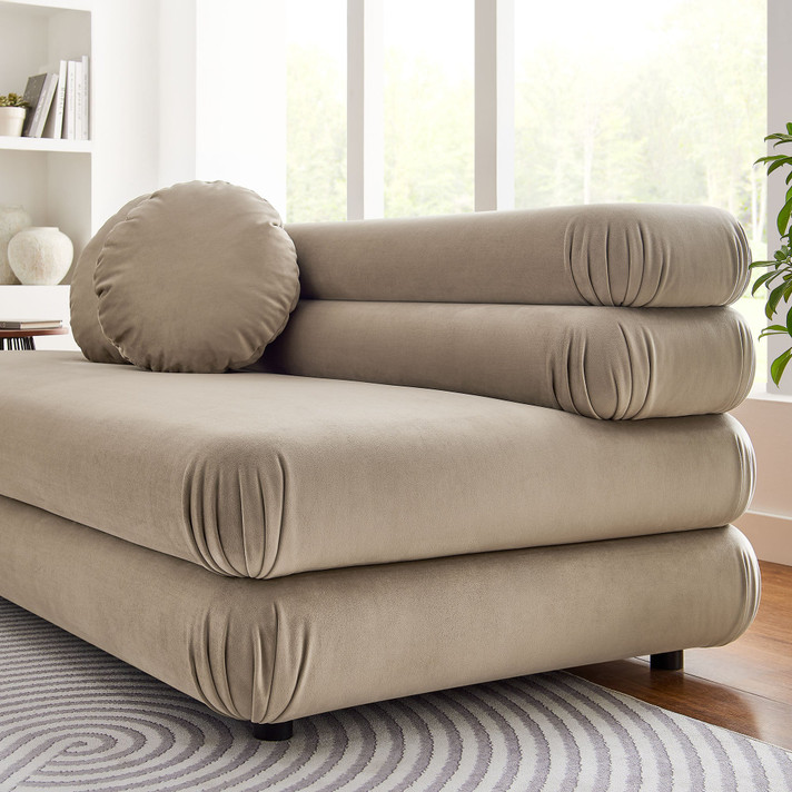 Josslyn Modular Performance Velvet Armless 2-Seater Sofa