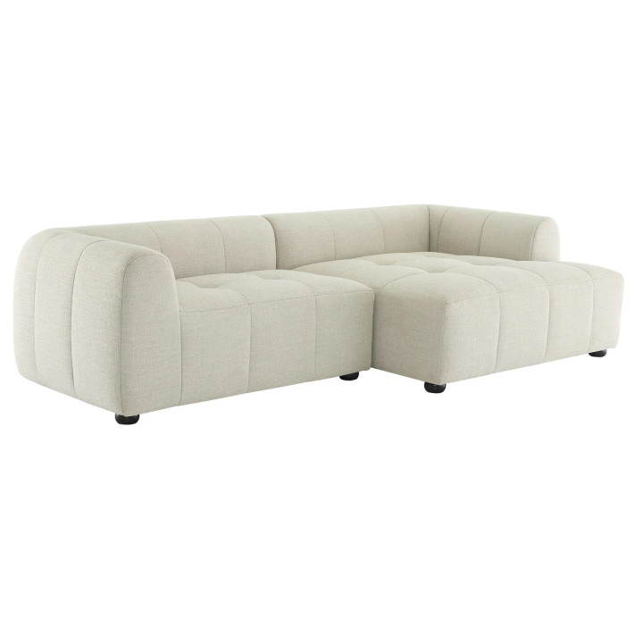Ariana Right-Facing Upholstered Fabric Modular Sofa with Chaise