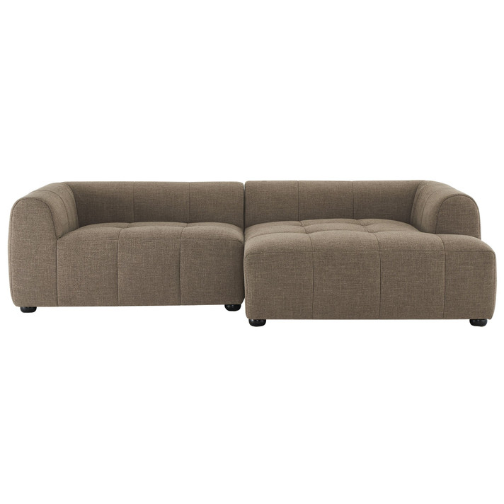 Ariana Right-Facing Upholstered Fabric Modular Sofa with Chaise