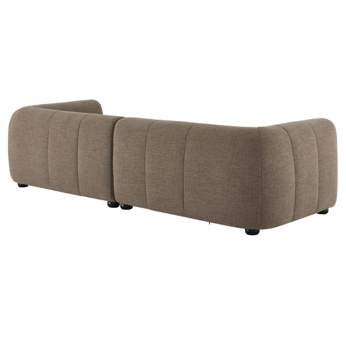 Ariana Right-Facing Upholstered Fabric Modular Sofa with Chaise
