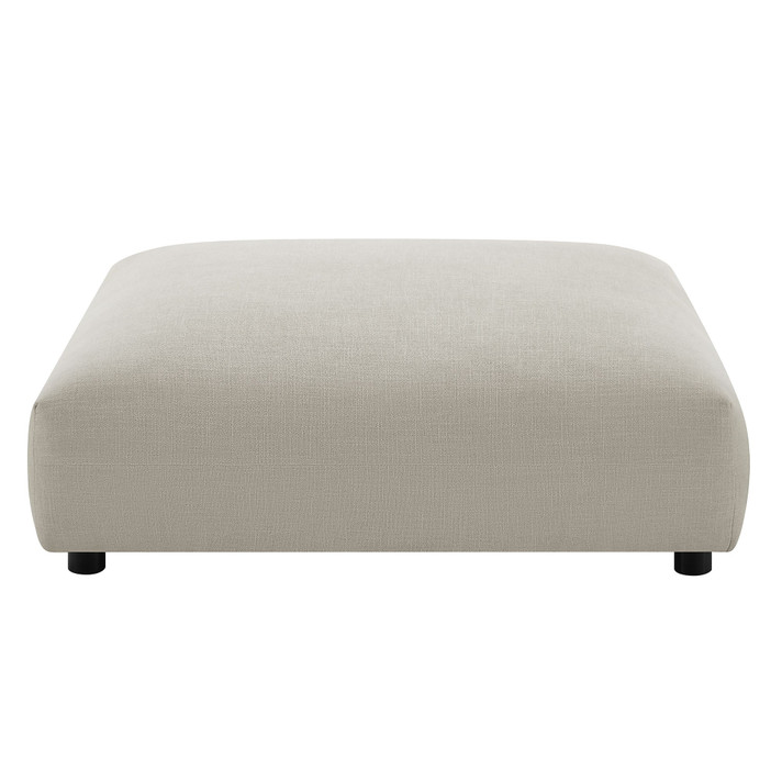 Serene 4-Piece Modular Upholstered Fabric Sectional Sofa With Ottoman