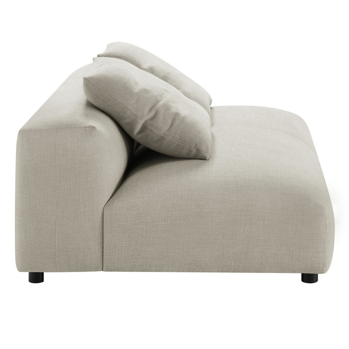 Serene 4-Piece Modular Upholstered Fabric Sectional Sofa With Ottoman