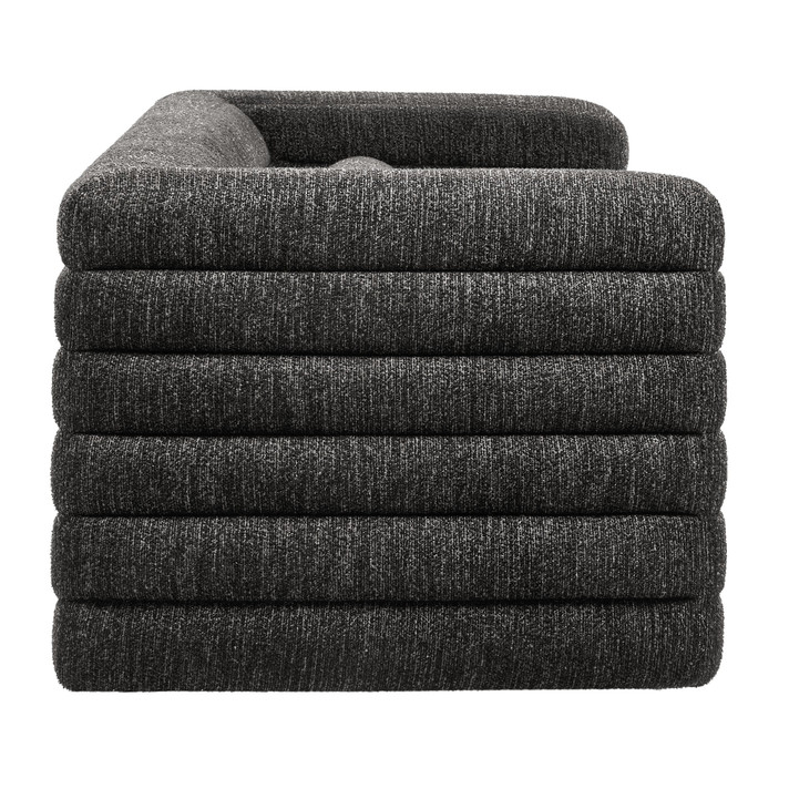 Lorelle Channel Tufted Boucle Upholstered Sofa