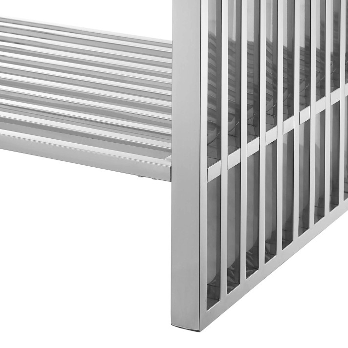 Gridiron 36" Bathroom Vanity, Silver