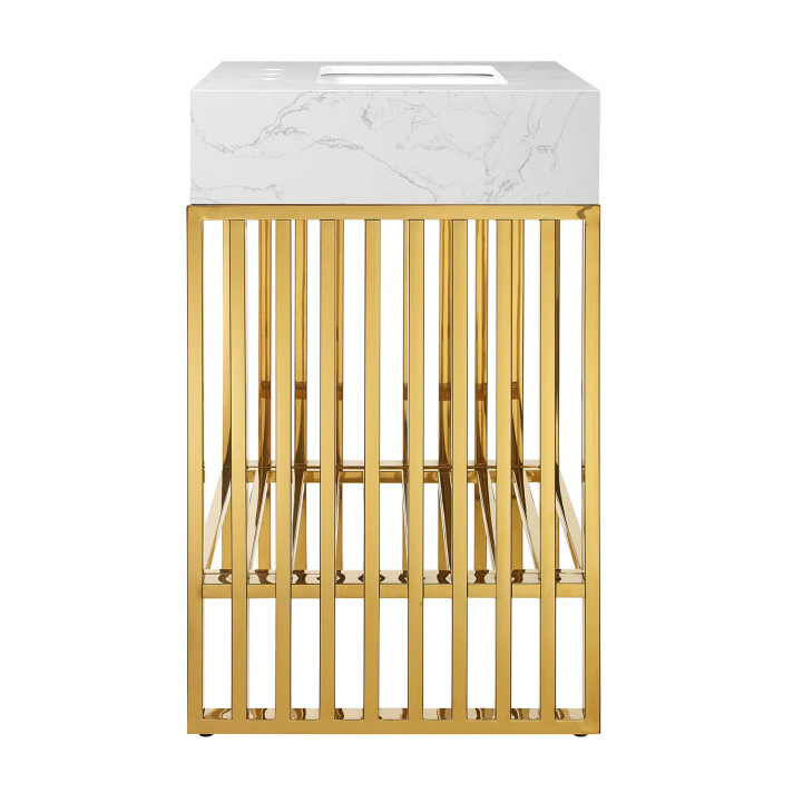 Gridiron 24" Bathroom Vanity, Gold