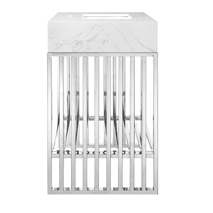 Gridiron 30" Bathroom Vanity, Silver