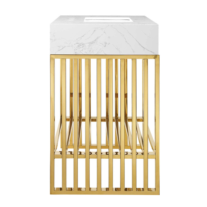 Gridiron 30" Bathroom Vanity, Gold