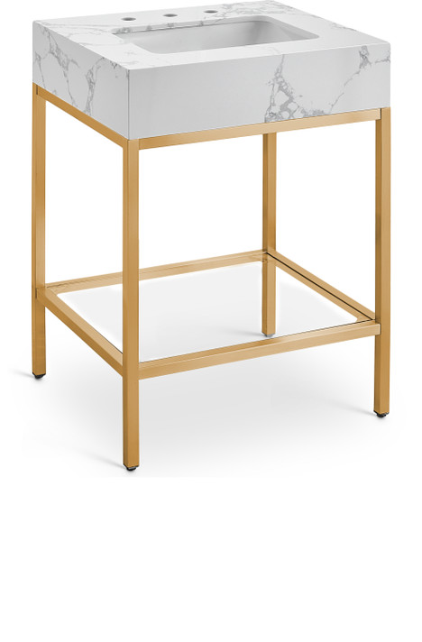Marlo 24" Engineered Stone Top Vanity, Gold