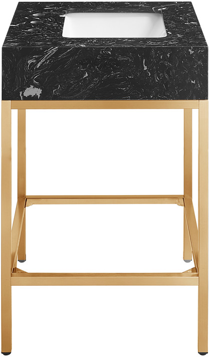 Marlo 24" Engineered Stone Top Vanity, Gold