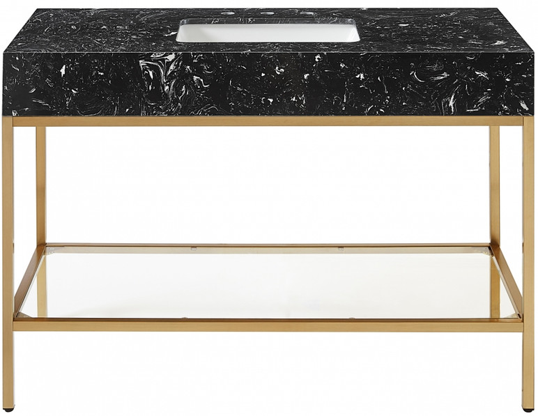 Marlo 48" Engineered Stone Top Vanity, Gold