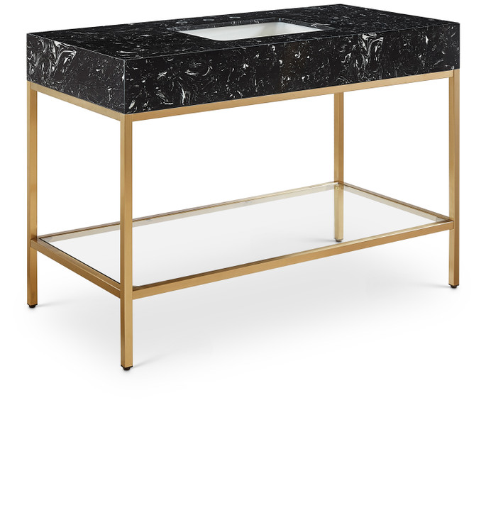 Marlo 48" Engineered Stone Top Vanity, Gold
