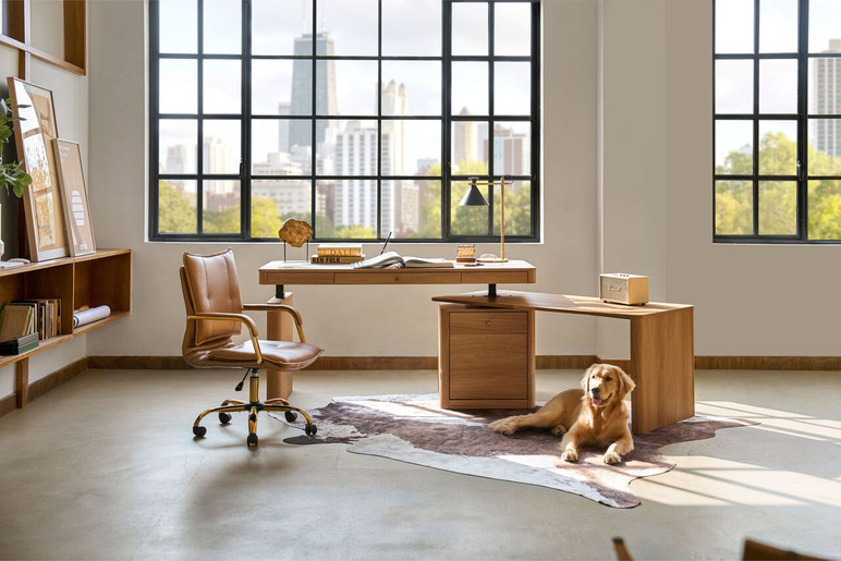 Mason Office Chair, Gold Frame