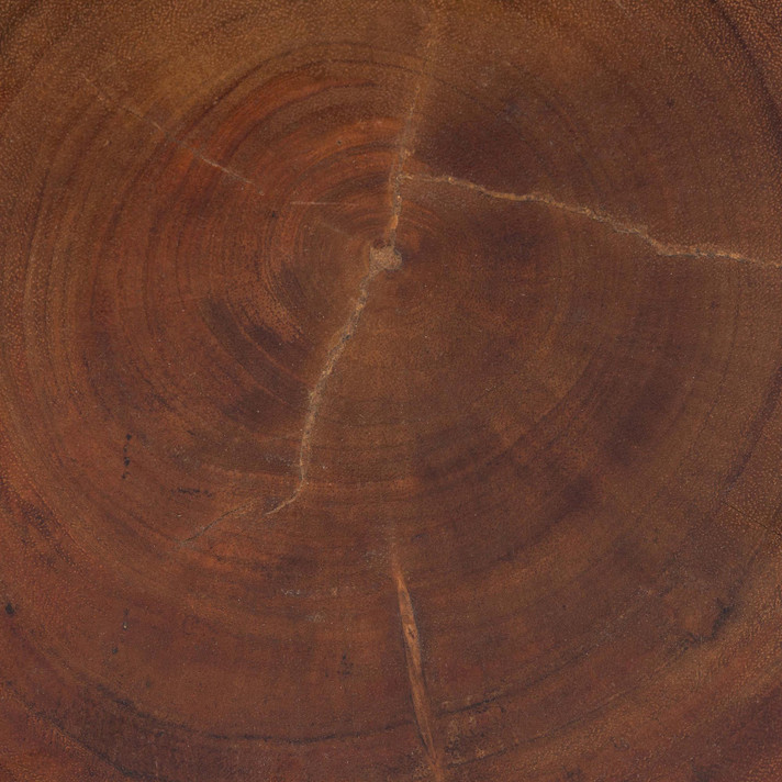 Zigzag Solid Suar Wood Side Table