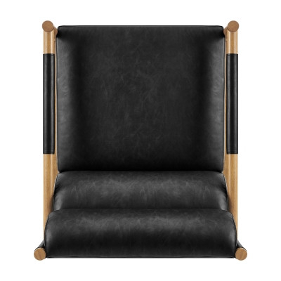 Newstead Vegan Leather Accent Armchair, Casa Black