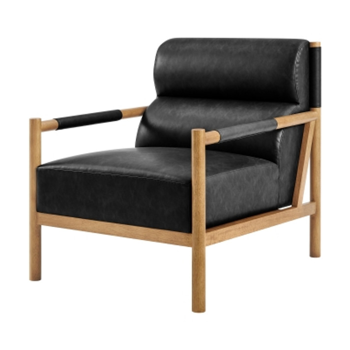 Newstead Vegan Leather Accent Armchair, Casa Black