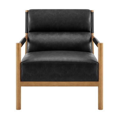 Newstead Vegan Leather Accent Armchair, Casa Black
