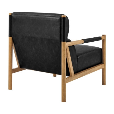 Newstead Vegan Leather Accent Armchair, Casa Black