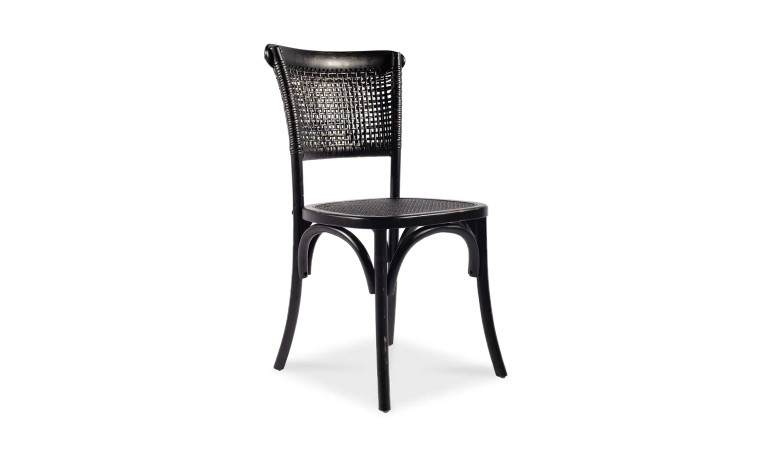 Crestwood Dining Chair in Natural Wood & Rattan - Set of 2