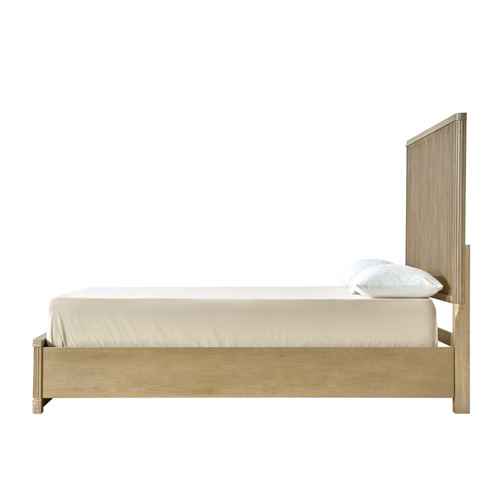 Gabriella Solid Wood Fluted Platform Bed, Natural