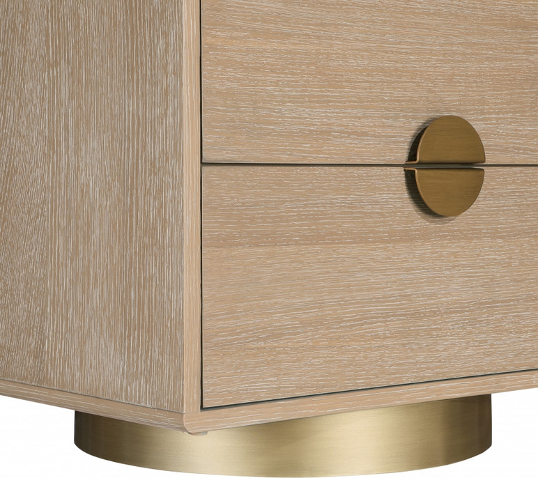 Warsaw Oak Veneer Side Table Nightstand