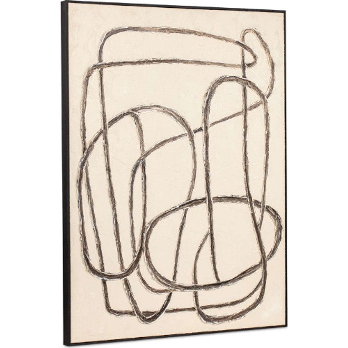 Encounters Abstract Framed Acrylic on Canvas Painting