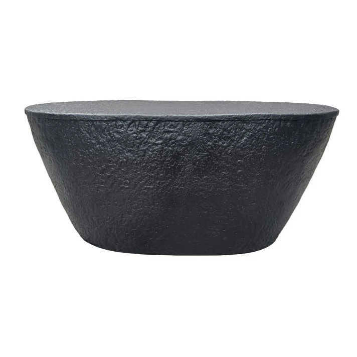 Jury 36 Inch Matte Black Hammered Aluminum Coffee Table