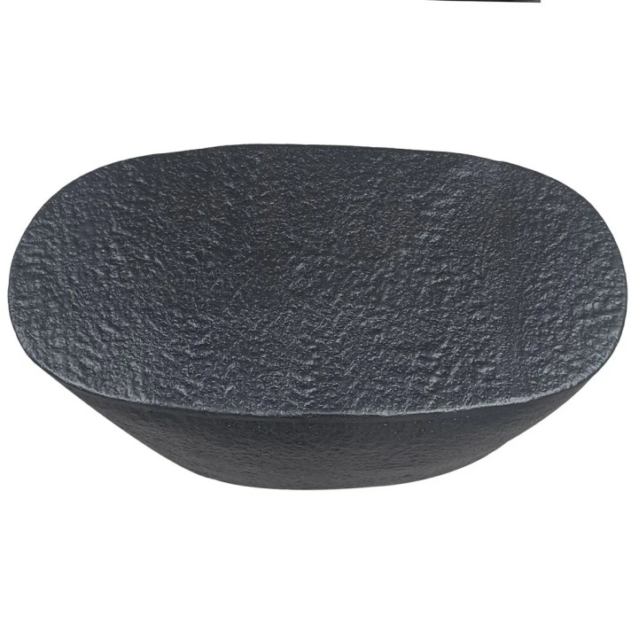 Jury 36 Inch Matte Black Hammered Aluminum Coffee Table