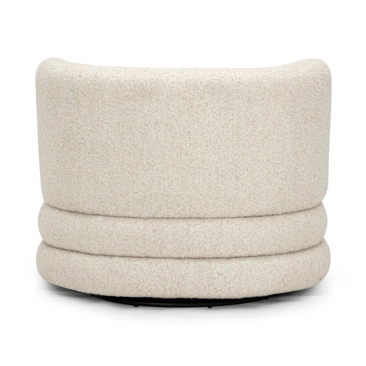 Valincia Heavy Boucle Swivel Accent Char, Cream Boucle