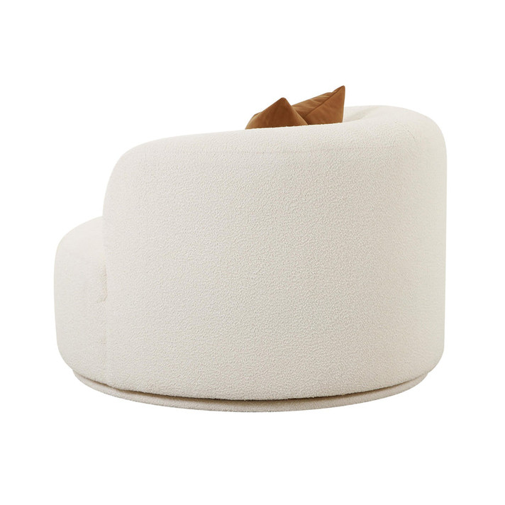 Mackie Cream Boucle Swivel Chair