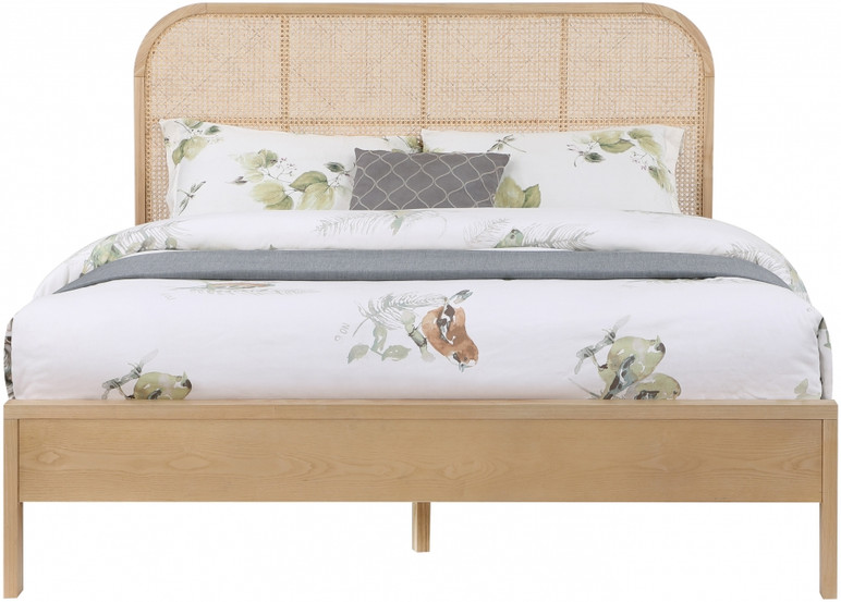 Sorrell Ash Wood And Natural Cane Queen Bed