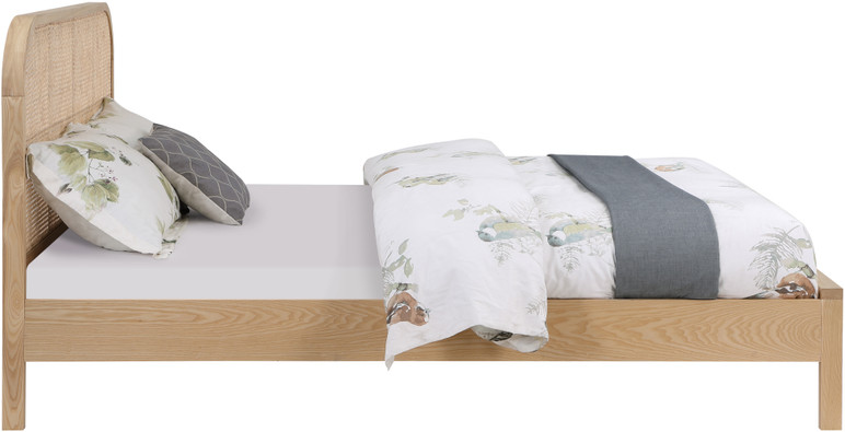 Sorrell Ash Wood And Natural Cane Queen Bed