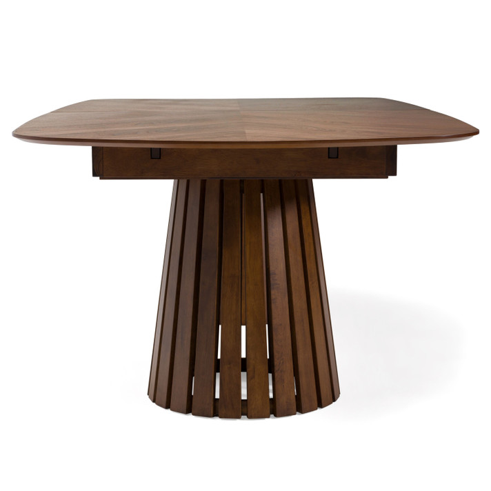 Chastain Mid-Century Modern Walnut Extendable Dining Table