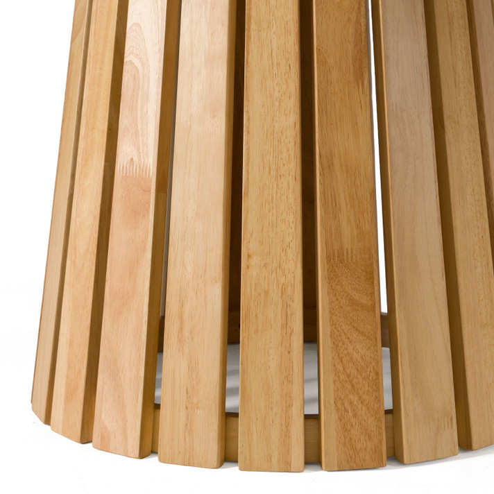 Chastain Mid-Century Modern Natural Oak Extendable Dining Table