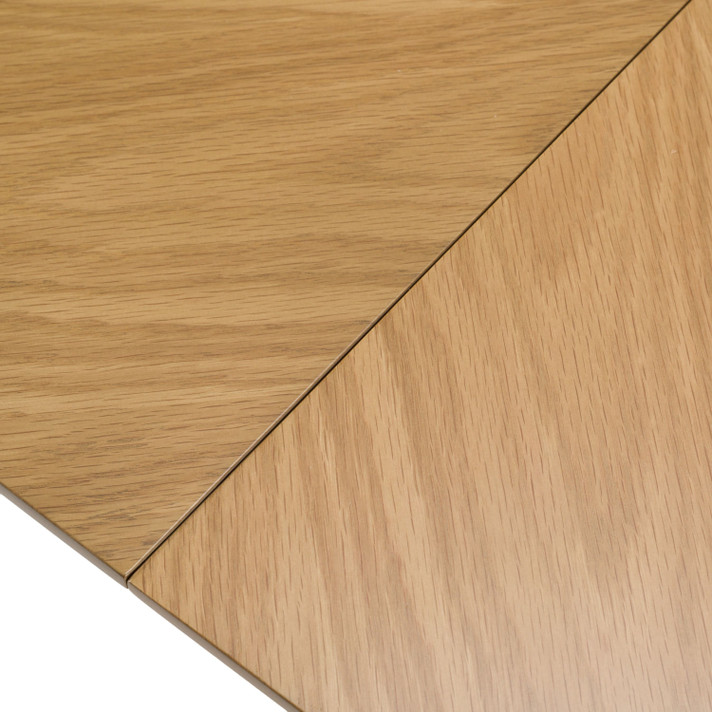 Chastain Mid-Century Modern Natural Oak Extendable Dining Table
