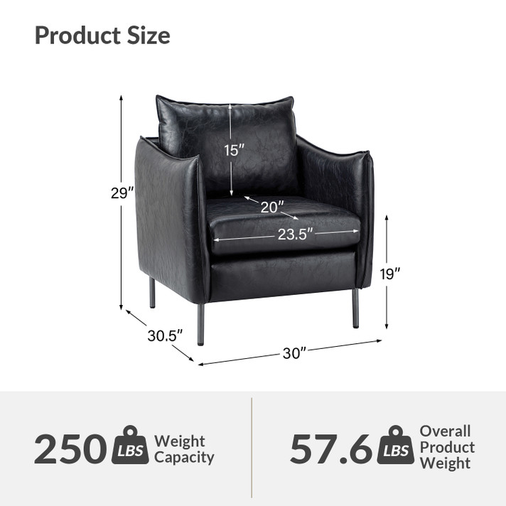 Angelo Vegan Leather Armchair