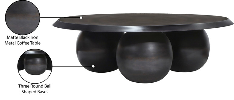 Artura Round Iron Coffee Table