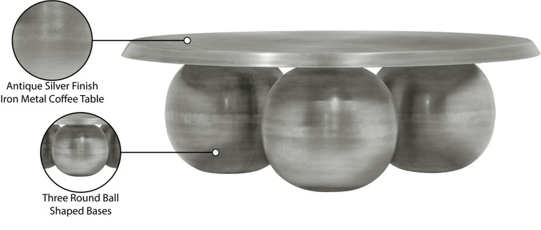 Artura Round Iron Coffee Table