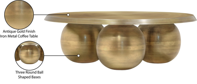 Artura Round Iron Coffee Table