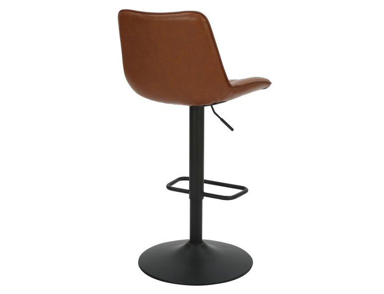 Kobe Adjustable Airlift Stool, Saddle Black, Set of 2