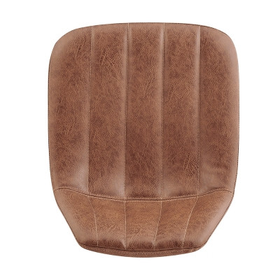 Duvall Faux Leather Gaslift Swivel Bar Stool, Umber Brown