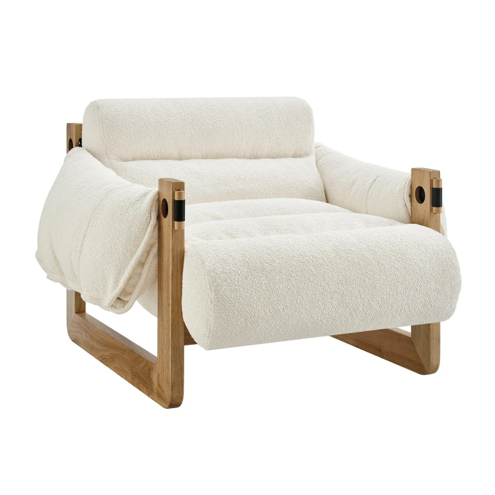 Noland Upholstered Fabric Sling Lounge Chair