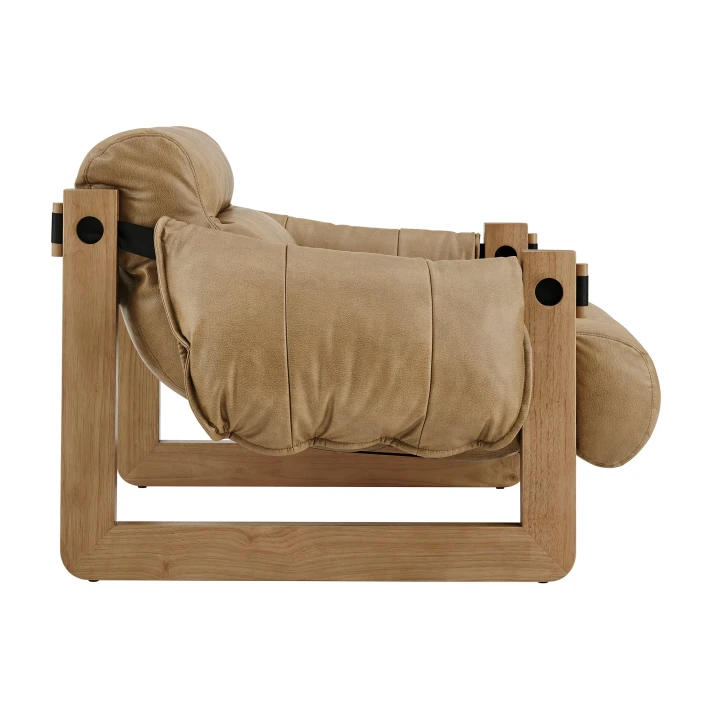 Noland Vegan Leather Sling Lounge Chair