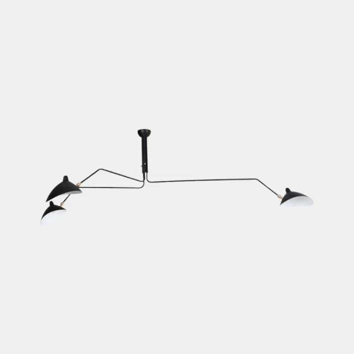 Lombardi 3 Arm Ceiling Light, Black