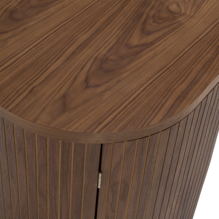 Alberto Fluted Walnut Desk