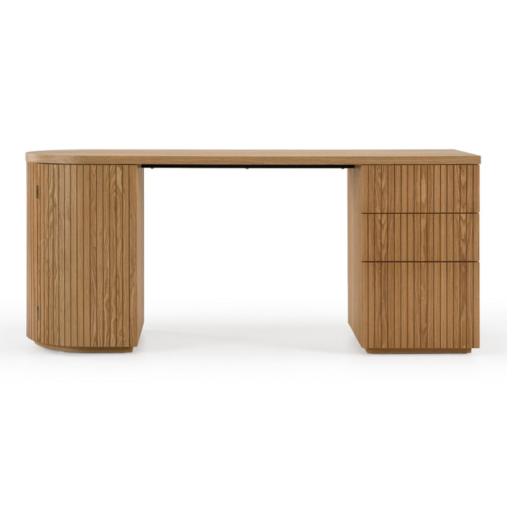 Alberto Fluted Natural Ash Desk