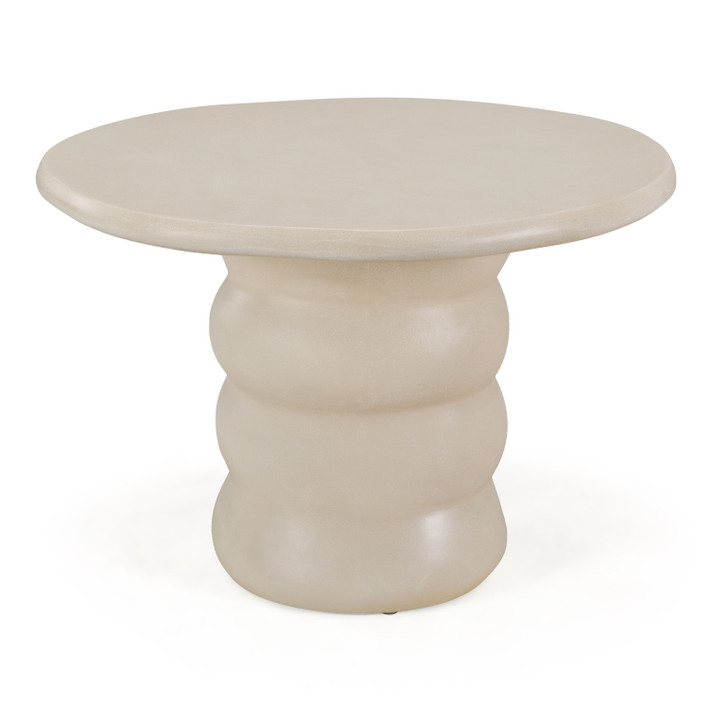 Vencie 43" Round Fiberform Dining Table, Beige