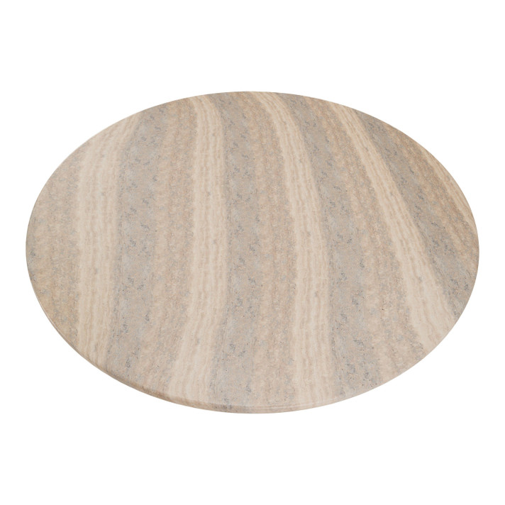 Argen Faux Travertine Concrete Round Dining Table