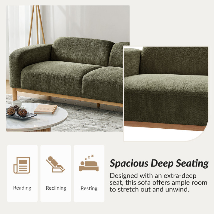 Balor Deep Seat Sofa, Green